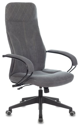 Кресло руководителя CH-608Fabric темно-серый Alfa 44 крестов. пластик (Серый)