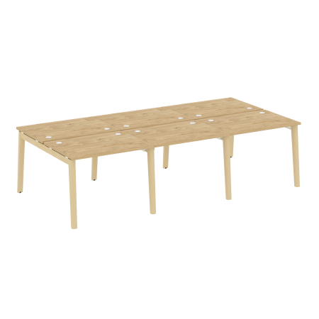 Рабочая станция на деревянных опорах Onix Wood OW.D.RS-6.1.7 2940x1475x750