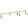 Рабочая станция на 3 рабочих места на А-образном м/к Metal System Style БА.СМ-3.5 5400x720x750