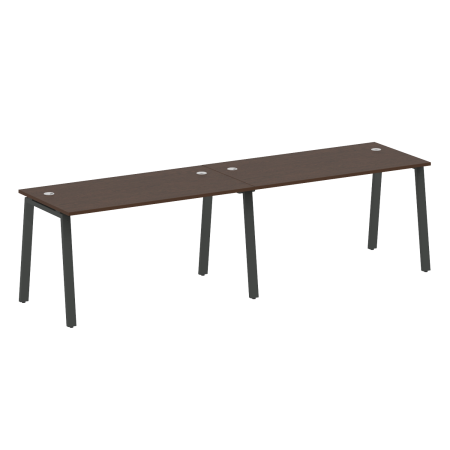 Рабочая станция на 2 рабочих места на А-образном м/к Metal System Style БА.СМ-2.3 2800x720x750