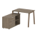 Рабочая станция с тумбой на А-образном м/к Metal System Style БА.РС-СТС-2.1 (L) 1100x1520x750