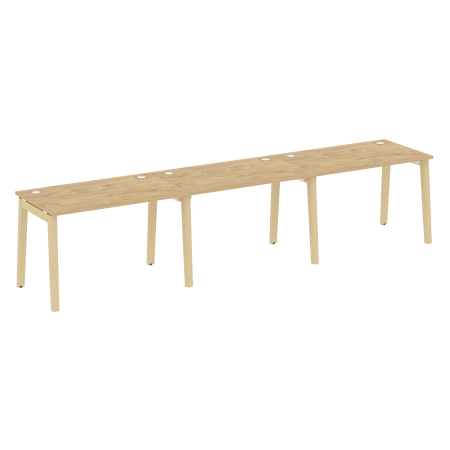 Рабочая станция на деревянных опорах Onix Wood OW.RS-3.2.7 3540x720x750