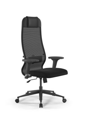 Кресло для руководителя Метта Sit 10 B1-111D - X2+UMF(X1) /Ub00/Wh00/D02P(M09.B11.G19.W02) (Черный)