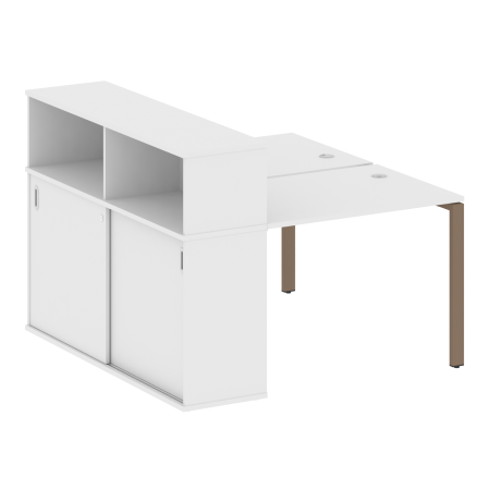 Рабочая станция с опорным шкафом-купе Metal System Style БП.РС-СШК-2.1 1410x1475x1098