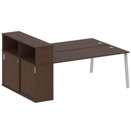 Рабочая станция с шкафом-купе на А-образном м/к Metal System Style БА.РС-СШК-2.5 Т 2210x1475x1098