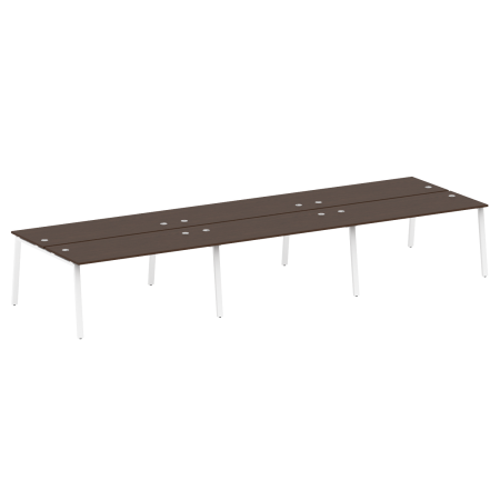 Рабочая станция на 6 рабочих места на А-образном м/к Metal System Style БА.СМ-6.4 4800x1475x750