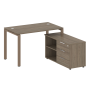 Рабочая станция с опорной тумбой правая Metal System Style БП.РС-СТС-2.2 Пр 1300x1520x750