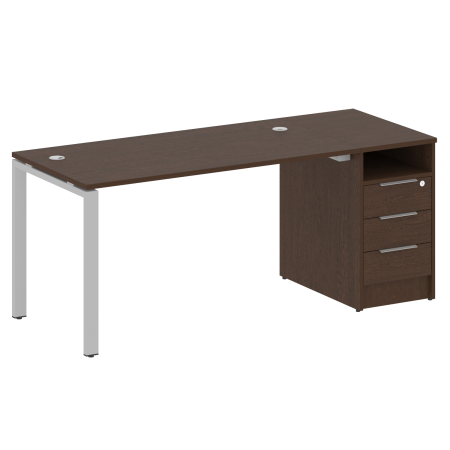Рабочая станция с опорной тумбой Metal System Style БП.РС-СТП-1.3 1812x720x750