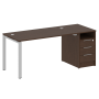 Рабочая станция с опорной тумбой Metal System Style БП.РС-СТП-1.3 1812x720x750