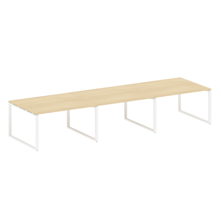Переговорный стол 3 столешницы Metal System Style БО.ПРГ-3.3 4200x1235x750