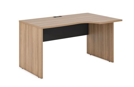 Стол криволинейный правый на ДСП опорах, гл. EVOLUTION 140 (1400х900х750) (Дуб Честерфилд)