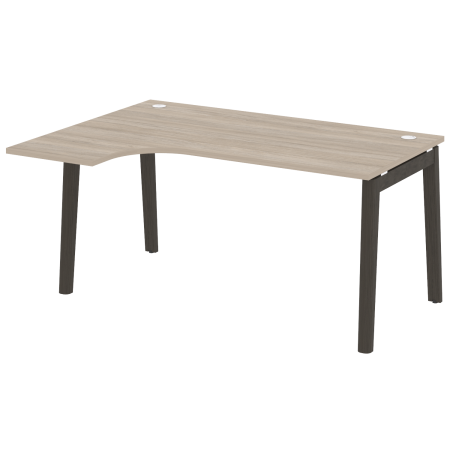 Стол эргономичный левый на деревянных опорах Onix Wood OW.SA-4L 1580x1180x750