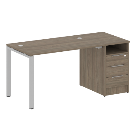 Рабочая станция с опорной тумбой Metal System Style БП.РС-СТП-1.2 1612x720x750