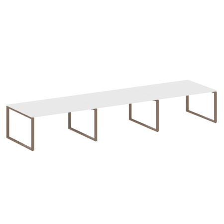 Переговорный стол 3 столешницы Metal System Style БО.ПРГ-3.4 4800x1235x750