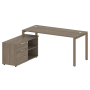 Рабочая станция с опорной тумбой левая Metal System Style БП.РС-СТС-2.4 Л 1700x1520x750