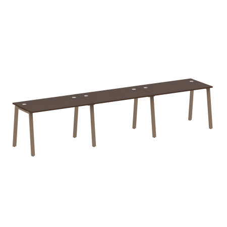 Рабочая станция на 3 рабочих места на А-образном м/к Metal System Style БА.СМ-3.2 3600x720x750