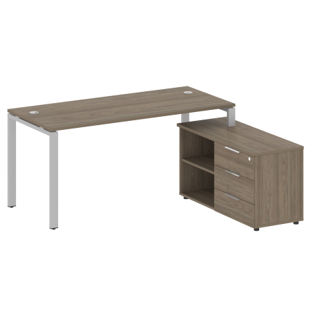 Рабочая станция с опорной тумбой правая Metal System Style БП.РС-СТС-2.4 Пр 1700x1520x750