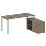 Рабочая станция с опорной тумбой правая Metal System Style БП.РС-СТС-2.4 Пр 1700x1520x750