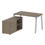 Рабочая станция с тумбой на А-образном м/к Metal System Style БА.РС-СТС-2.2 (L) 1300x1520x750