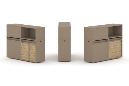 Тумба двойная + низкая надставка ES.NB.2N-19 (1500х410х1135)