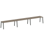 Рабочая станция на 3 рабочих места на А-образном м/к Metal System Style БА.СМ-3.5 5400x720x750