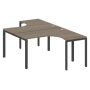 Рабочая станция криволинейная Metal System Style БП.РАС-СА-2.3 1400x2435x750