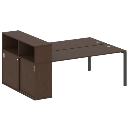 Рабочая станция с опорным шкафом-купе Metal System Style БП.РС-СШК-2.5 2210x1475x1098