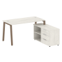 Рабочая станция с тумбой на А-образном м/к Metal System Style БА.РС-СТС-2.3 (R) 1500x1520x750