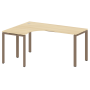 Стол криволинейный левый Metal System Style БП.СА-4 Л 1600x1200x750