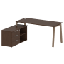 Рабочая станция с тумбой на А-образном м/к Metal System Style БА.РС-СТС-2.4 (L) 1700x1520x750