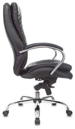 Кресло руководителя T-9950 черный эко.кожа крестов. металл хром (Черный)