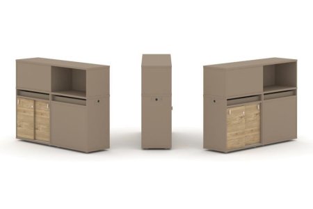Тумба двойная + низкая надставка ES.NB.2N-19 (1500х410х1135)