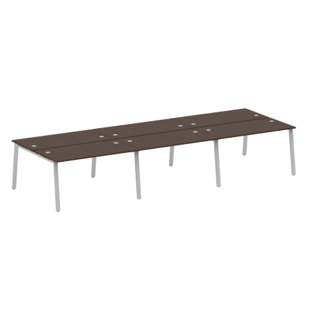 Рабочая станция на 6 рабочих места на А-образном м/к Metal System Style БА.СМ-6.3 4200x1475x750