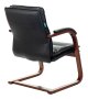 Кресло T-9927WALNUT-AV черный кожа полозья дерево коричневый
