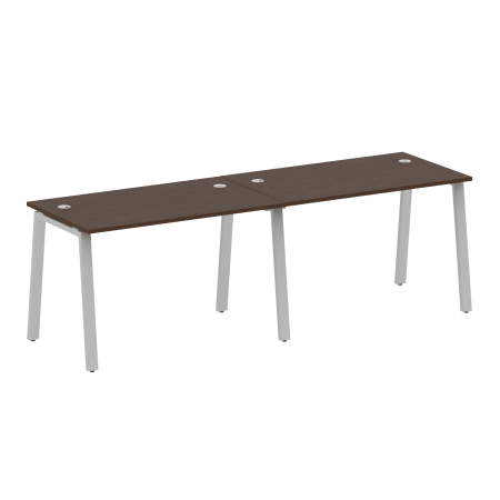 Рабочая станция на 2 рабочих места на А-образном м/к Metal System Style БА.СМ-2.2 2400x720x750