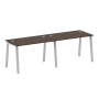 Рабочая станция на 2 рабочих места на А-образном м/к Metal System Style БА.СМ-2.2 2400x720x750