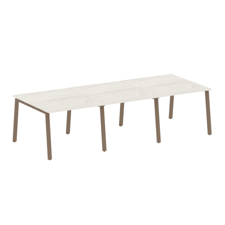 Стол для переговоров (3 столешницы) на А-образном м/к Metal System Style БА.ПРГ-3.1 3000x1235x750