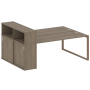 Рабочая станция с шкафом-купе на О-образном м/к Metal System Style БО.РС-СШК-2.5 Т 2210x1475x1098