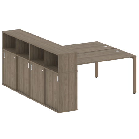 Рабочая станция с опорным шкафом-купе Metal System Style БП.РС-СШК-4.4 2010x2332x1098