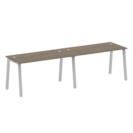 Рабочая станция на 2 рабочих места на А-образном м/к Metal System Style БА.СМ-2.3 2800x720x750