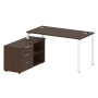 Рабочая станция с опорной тумбой левая Metal System Style БП.РС-СТС-2.3 Л 1500x1520x750