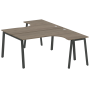 Рабочая станция криволинейная Metal System Style БА.РАС-СА-2.4 1600x2435x750