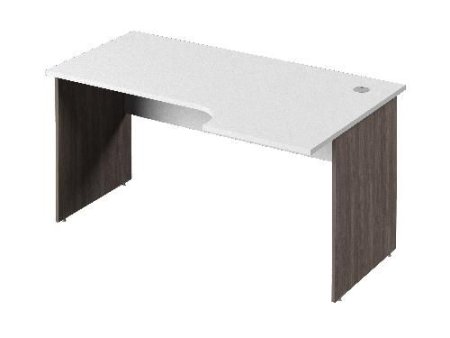 Стол эргономичный с заглушкой кабель-канала (правый) Public comfort С-35пр 1500x890x740 (Белый/Джара Госфорт)