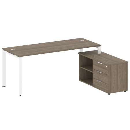 Рабочая станция с опорной тумбой правая Metal System Style БП.РС-СТС-2.5 Пр 1900x1520x750
