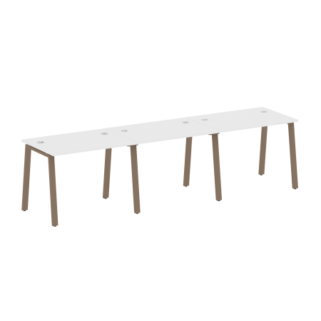 Рабочая станция на 3 рабочих места на А-образном м/к Metal System Style БА.СМ-3.1 3000x720x750