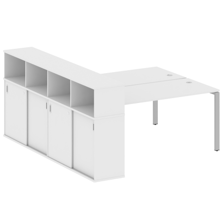 Рабочая станция с опорным шкафом-купе Metal System Style БП.РС-СШК-4.4 2010x2332x1098