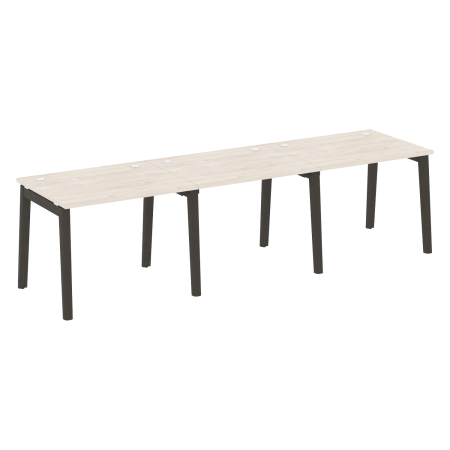 Рабочая станция на деревянных опорах Onix Wood OW.RS-3.1.8 2940x800x750