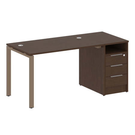 Рабочая станция с опорной тумбой Metal System Style БП.РС-СТП-1.2 1612x720x750