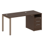 Рабочая станция с опорной тумбой Metal System Style БП.РС-СТП-1.2 1612x720x750