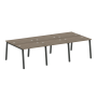 Рабочая станция на 6 рабочих места на А-образном м/к Metal System Style БА.СМ-6.1 3000x1475x750